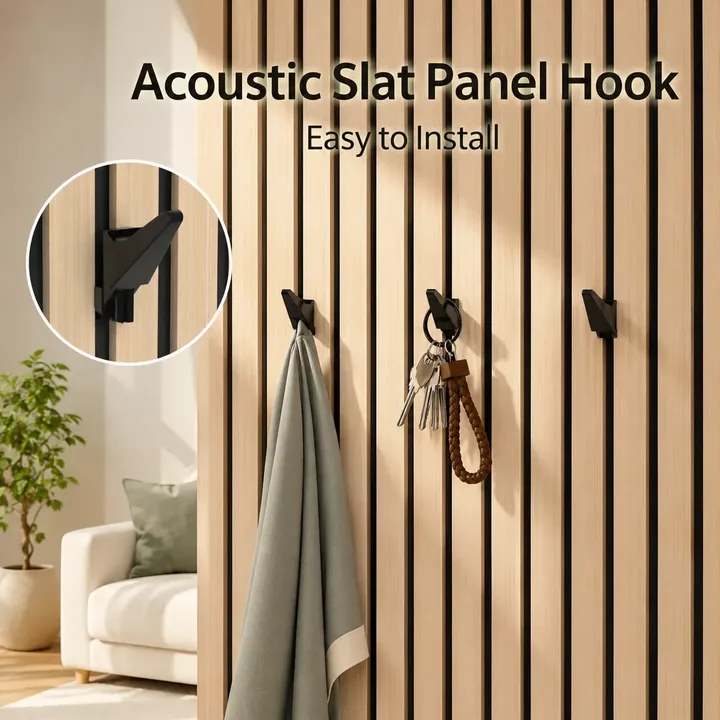 Acoustic panel hook SX131 Acoustic Slat Wall Hook | No-Drill Accessory acoustic panel accessory