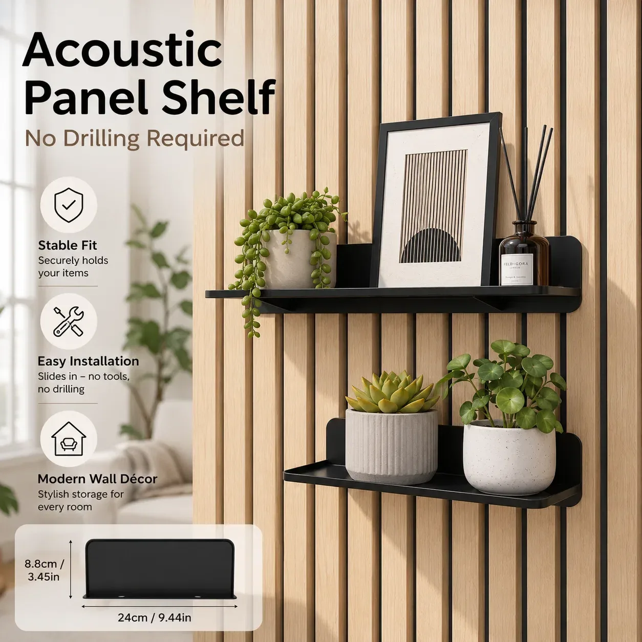 Acoustic Panel Shelf Bracket SX-0157 acoustic panel accessory