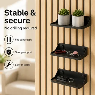 Acoustic Panel Shelf Bracket No-Drill Acoustic Panel Shelf SX160 | Wholesale & OEM acoustic panel accessory