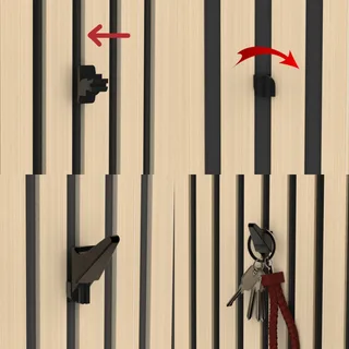 Acoustic panel hook SX131 Acoustic Slat Wall Hook | No-Drill Accessory acoustic panel accessory