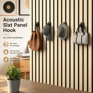 Acoustic panel hook SX135 No-Drill Acoustic Slat Wall Hook for Bags and Hats acoustic panel accessory