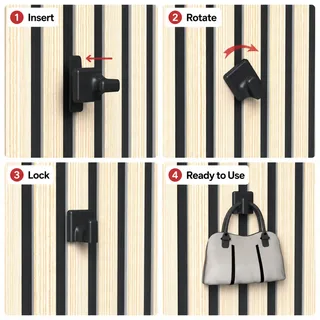 Acoustic panel hook SX135 No-Drill Acoustic Slat Wall Hook for Bags and Hats acoustic panel accessory