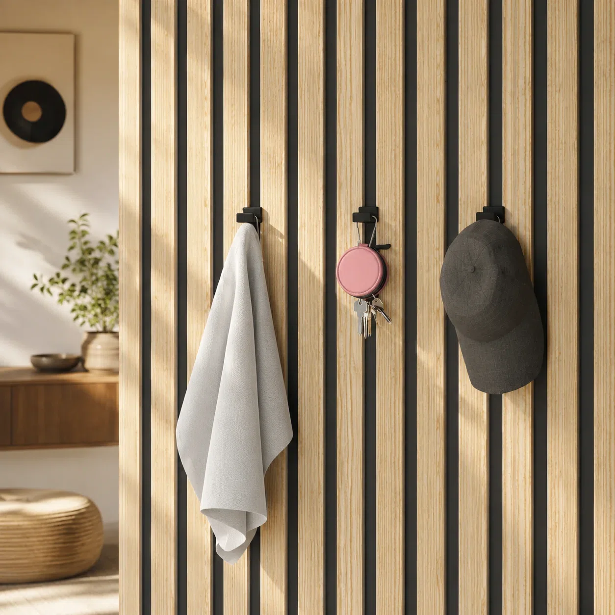 Acoustic panel hook SX131 No-Drill Acoustic Slat Wall Hook acoustic panel accessory