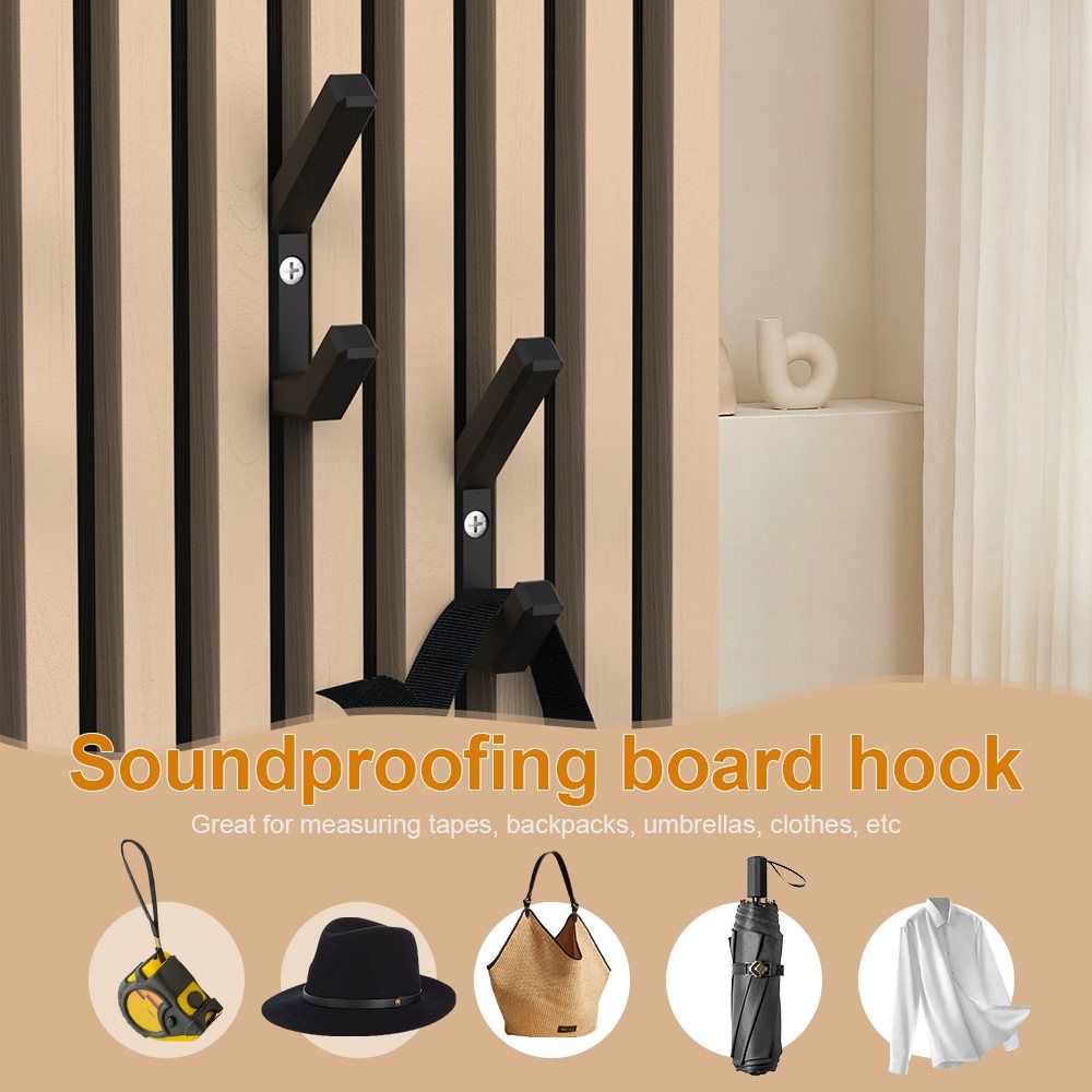 Acoustic panel hook SX133 Dual Acoustic Slat Wall Hook with Locking Screw acoustic panel accessory