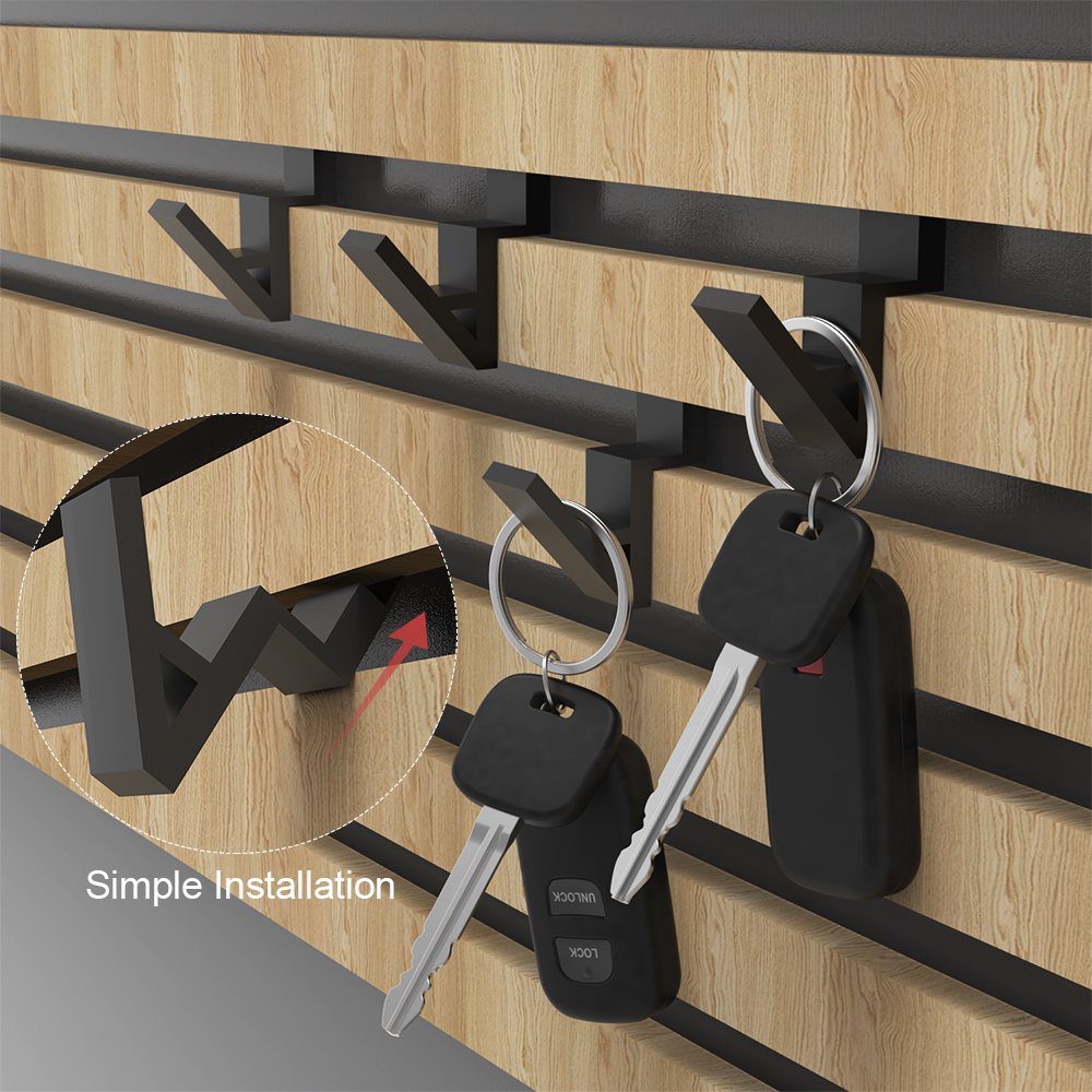 Acoustic panel hook SX134 Horizontal Acoustic Slat Wall Hook - Slot-Mounted Panel Accessory acoustic panel accessory