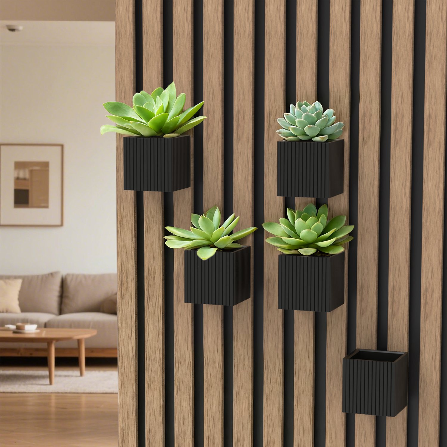 Acoustic panel flower pot SX145 Detachable No-Drill Planter for Acoustic Slat Wall Panels acoustic panel accessory