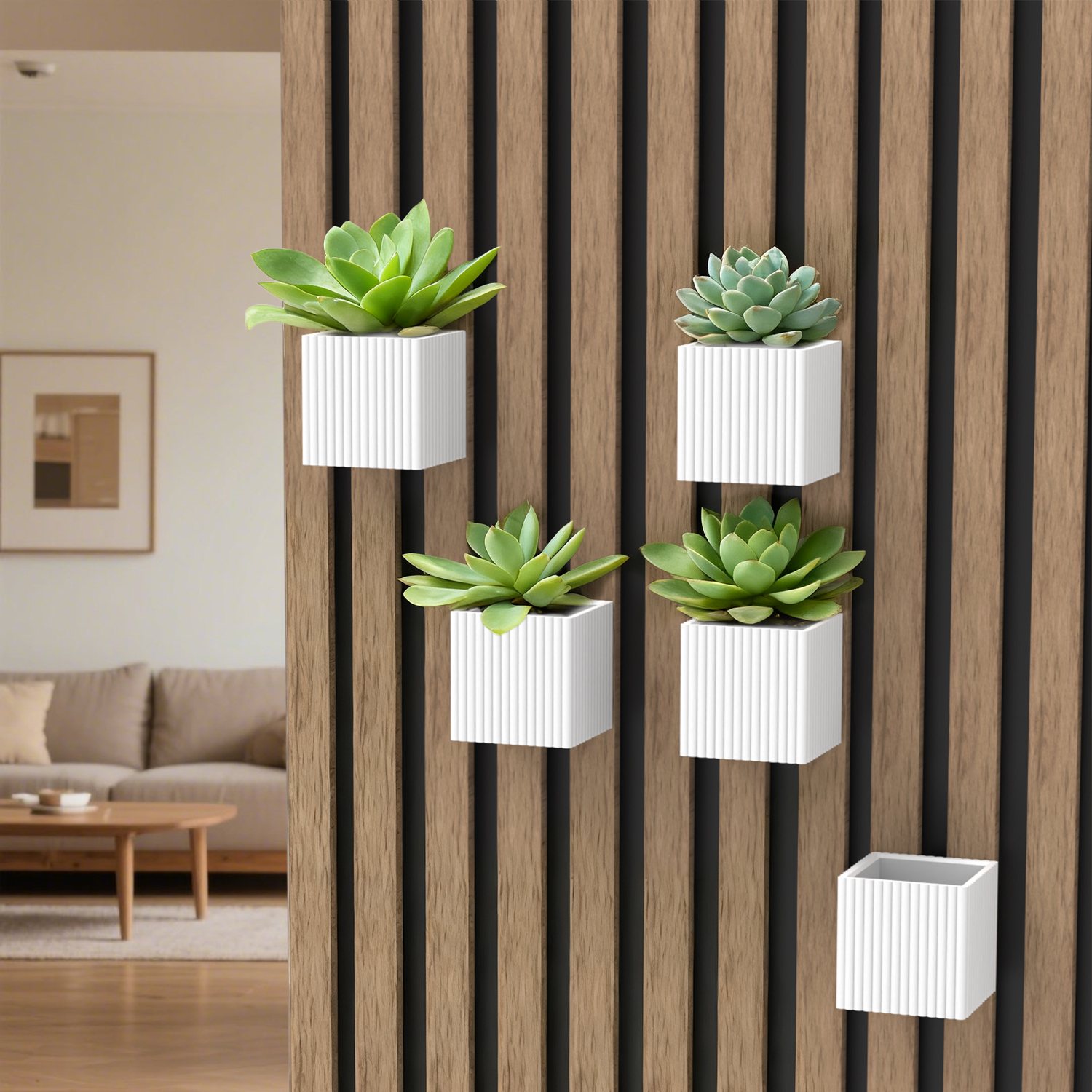 Acoustic panel flower pot SX145 Detachable No-Drill Planter for Acoustic Slat Wall Panels acoustic panel accessory