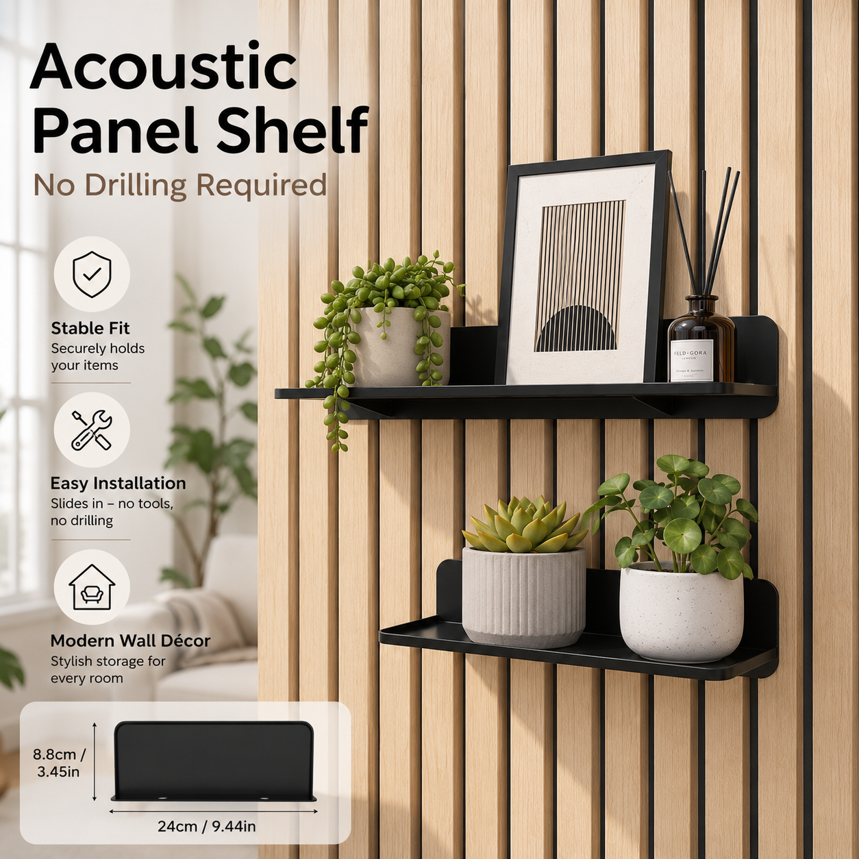 Acoustic panel accessories in Estudio y comercial
