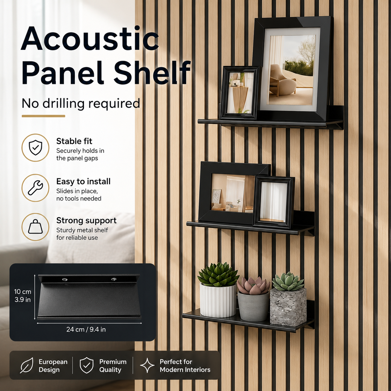 Acoustic panel accessories in Salón